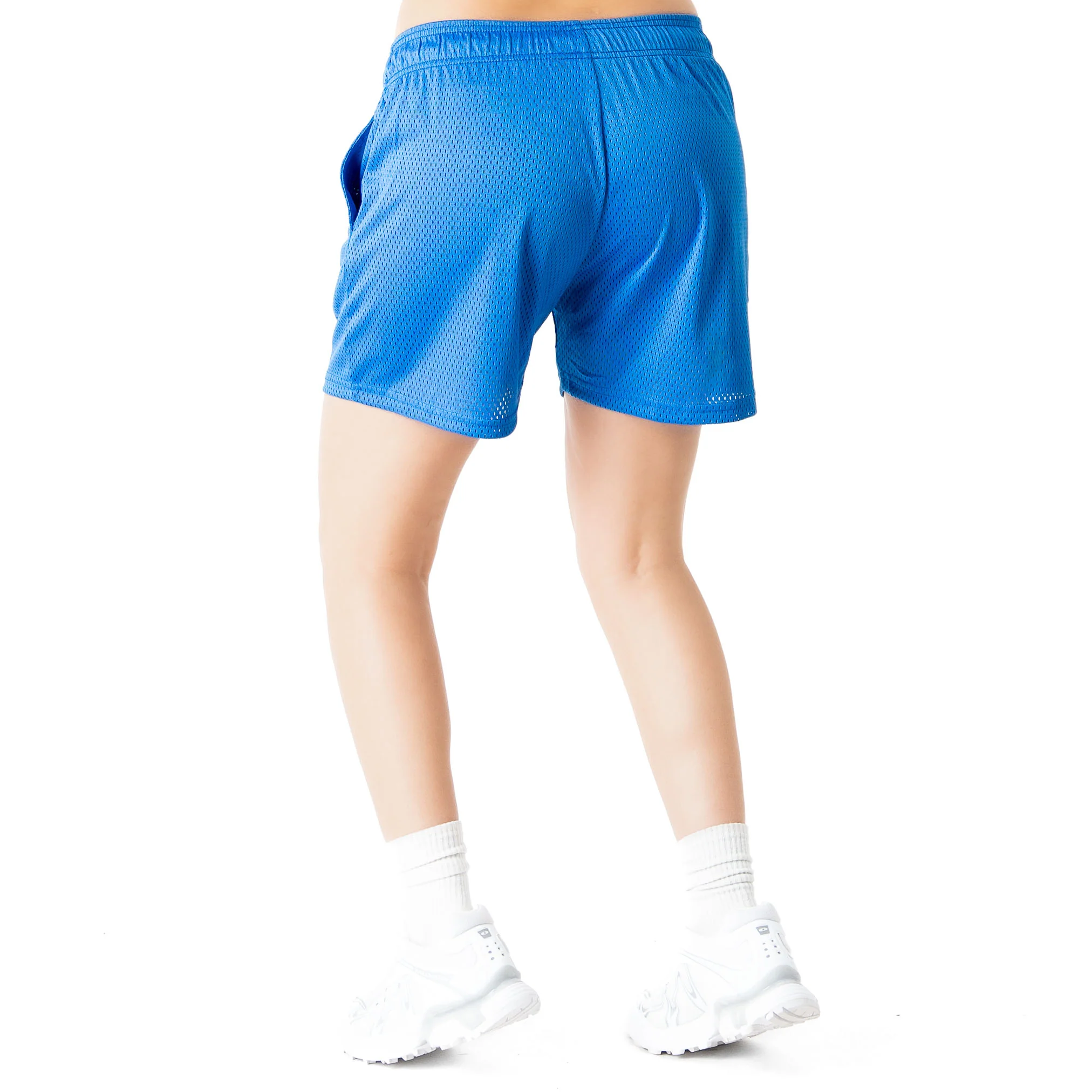 VENTED MESH SHORTS SCRIPT - BLUE / GOLD - Image 6