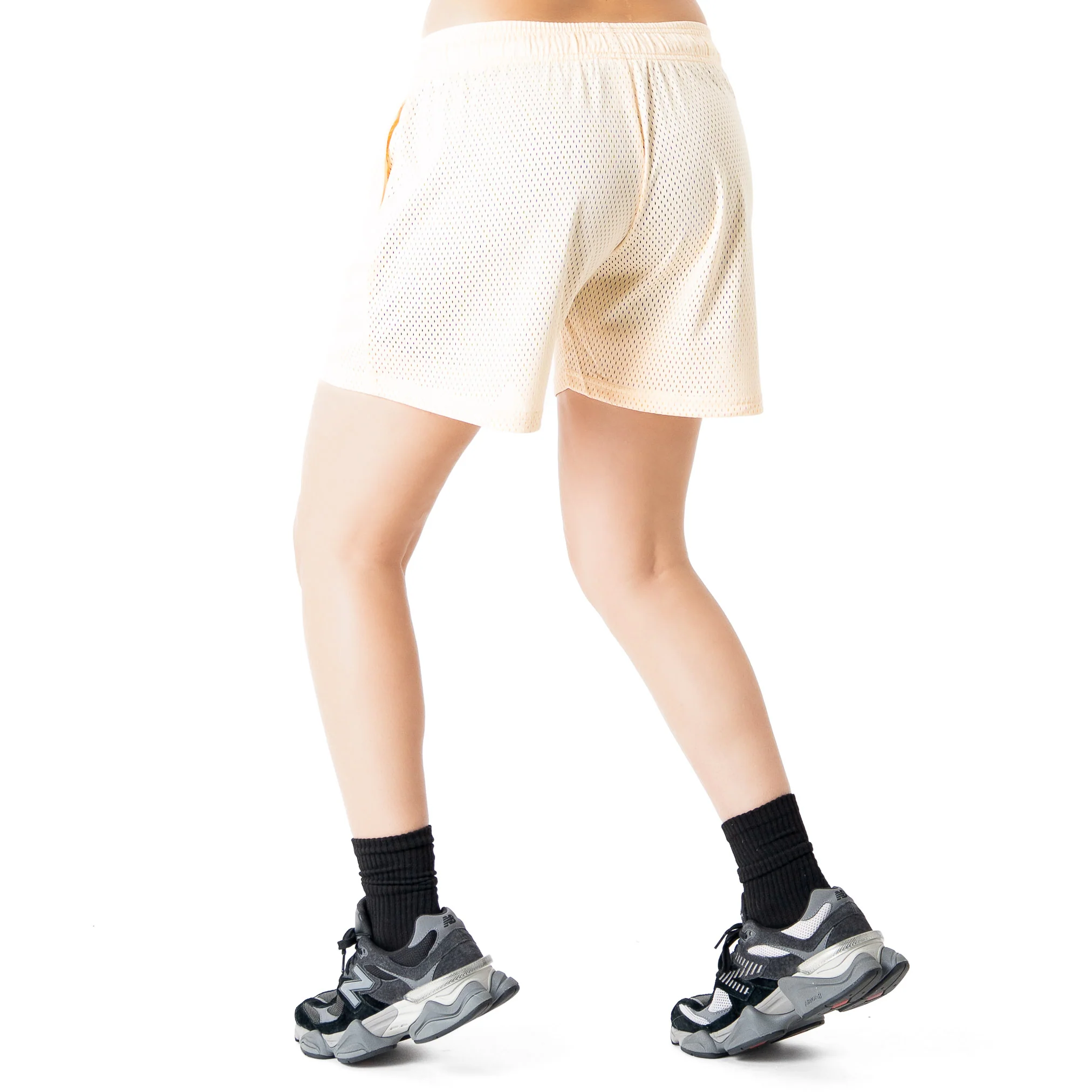 VENTED MESH SHORTS SCRIPT - CREAM / BLACK - Image 6