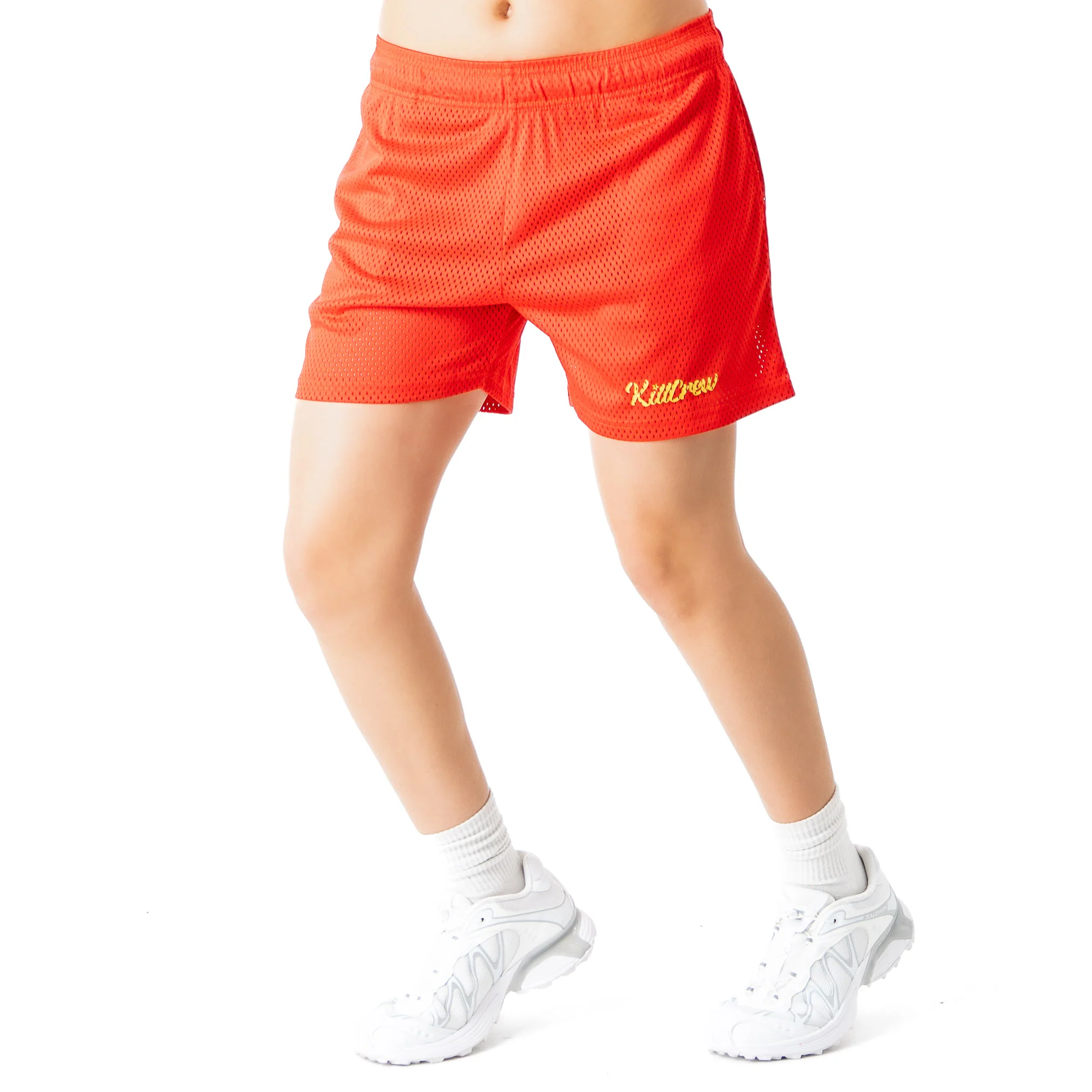 VENTED MESH SHORTS SCRIPT - RED / GOLD - Image 5
