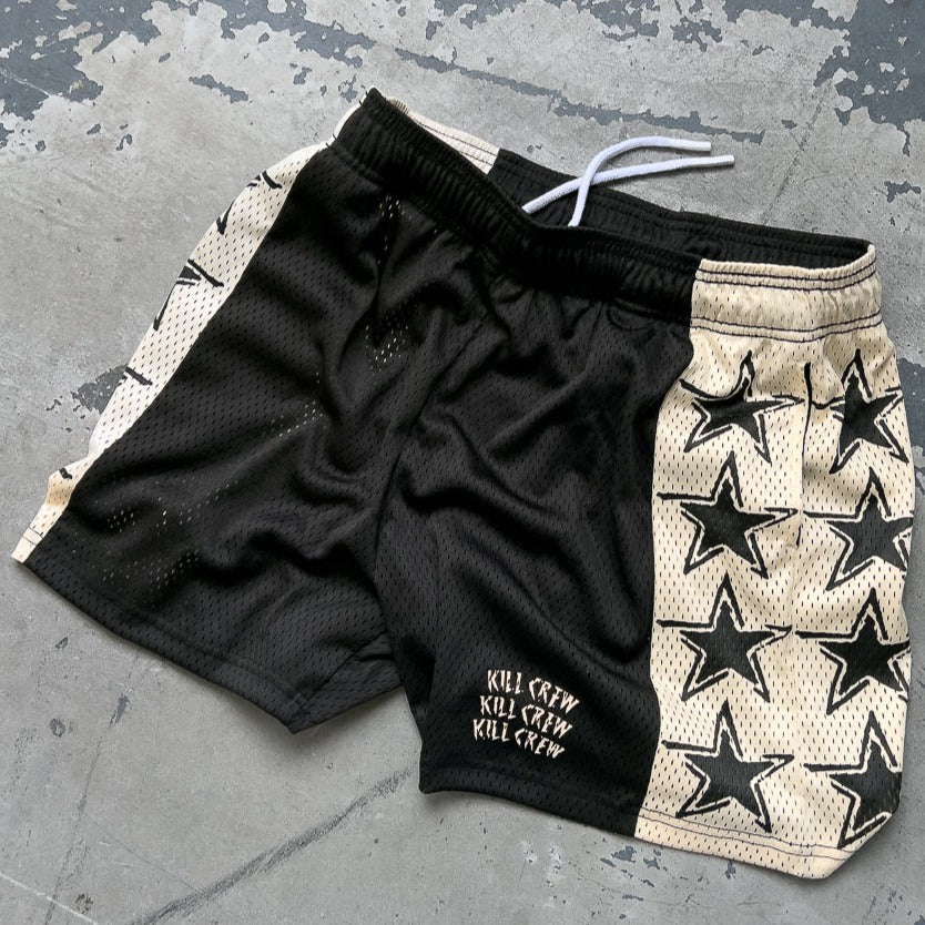 VENTED MESH SHORTS ALL STAR - BLACK / CREAM - Image 2