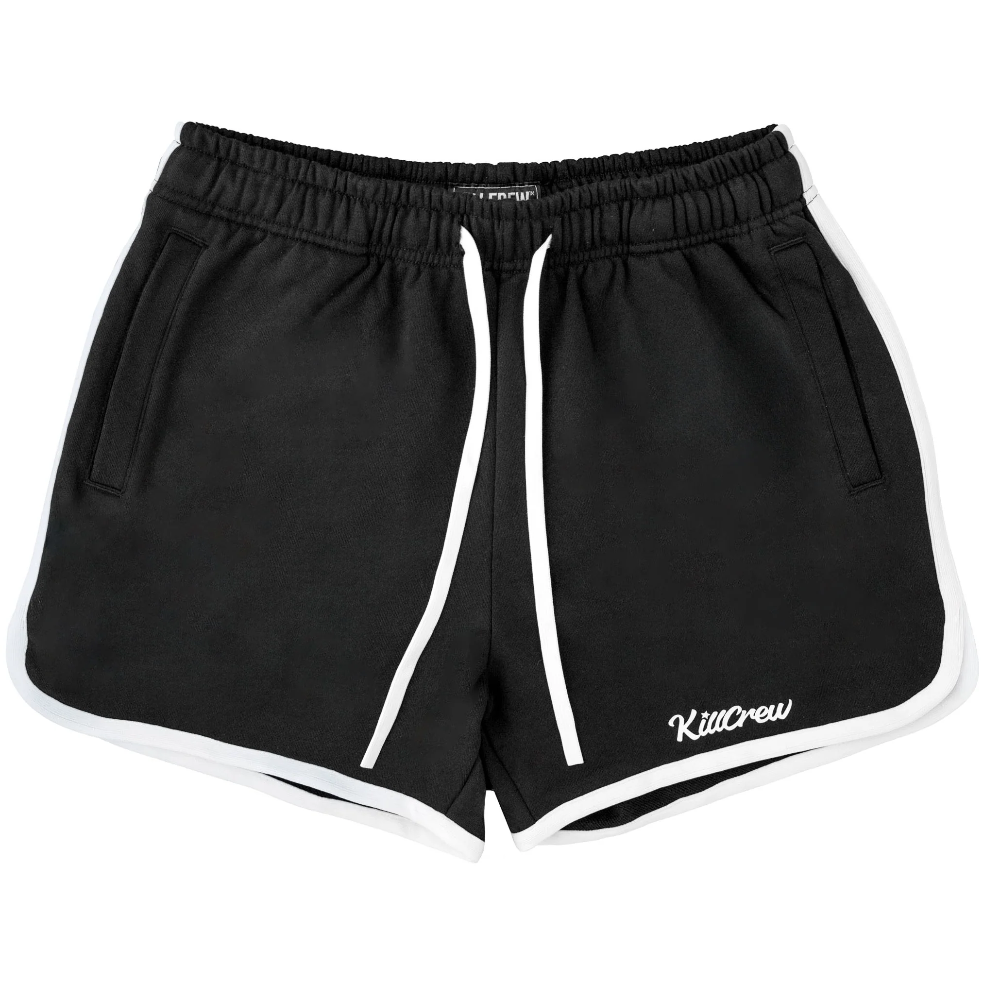 VINTAGE COTTON SHORTS (MID THIGH CUT) - BLACK