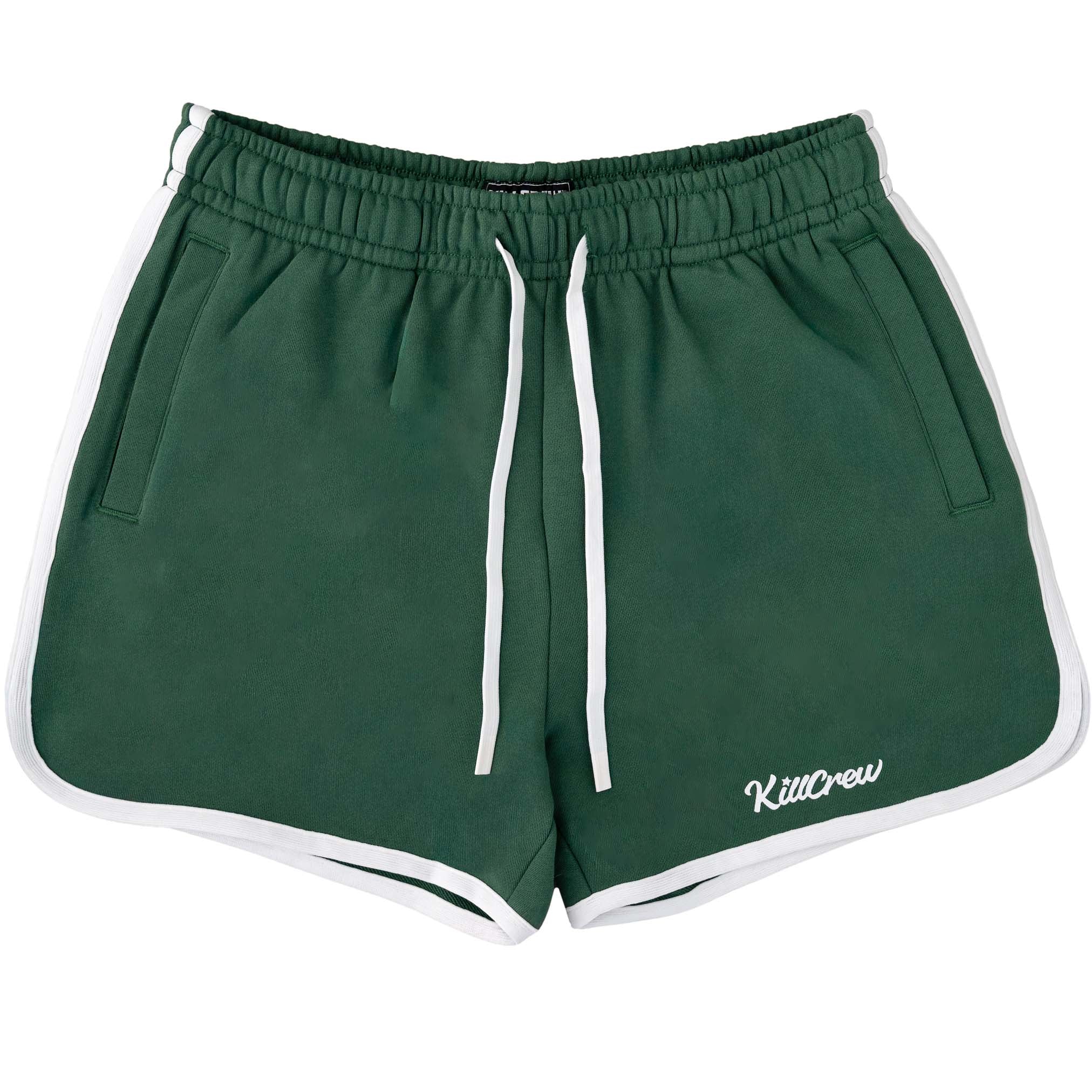 VINTAGE COTTON SHORTS (MID THIGH CUT) - GREEN