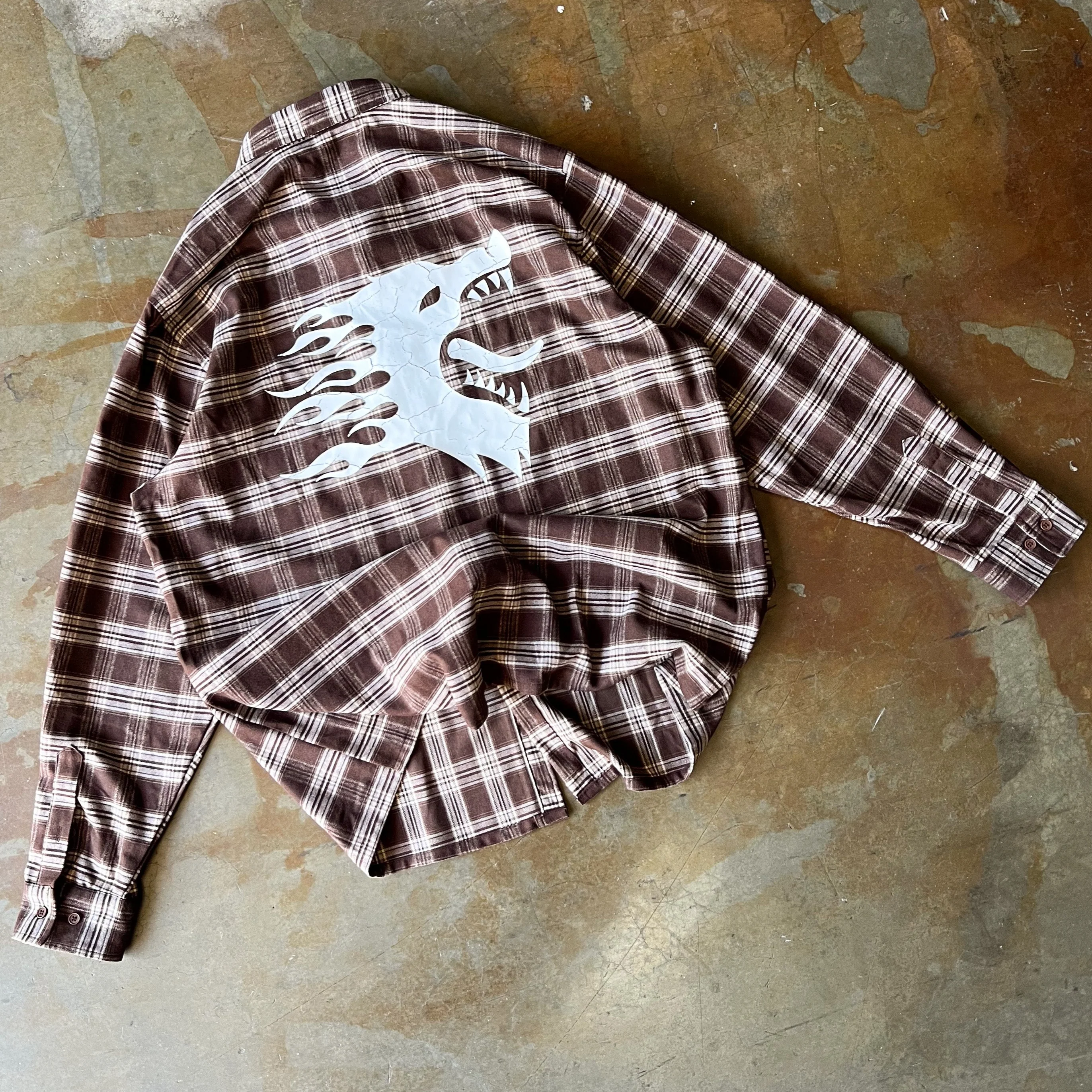 WAR WOLF FLANNEL - BROWN - Image 3