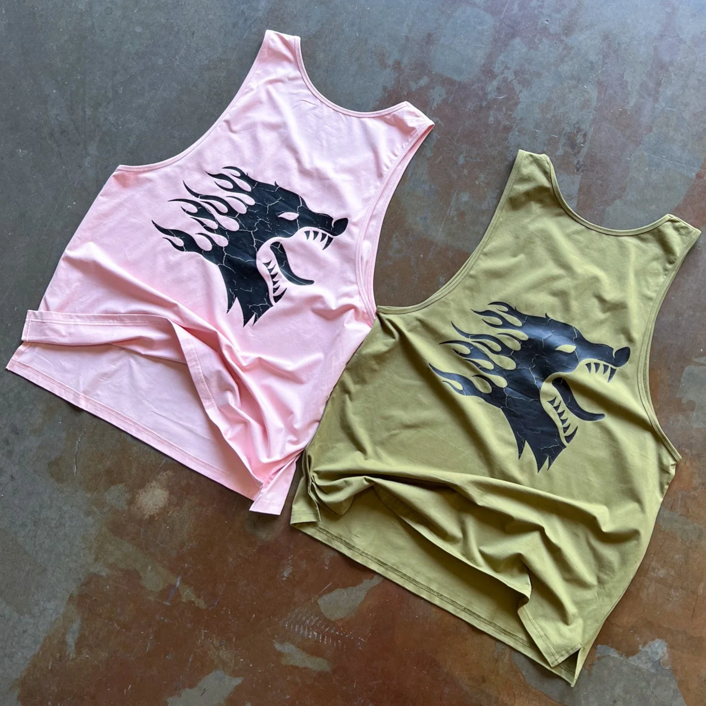 WAR WOLF TANK TOP - OLIVE / BLACK - Image 4