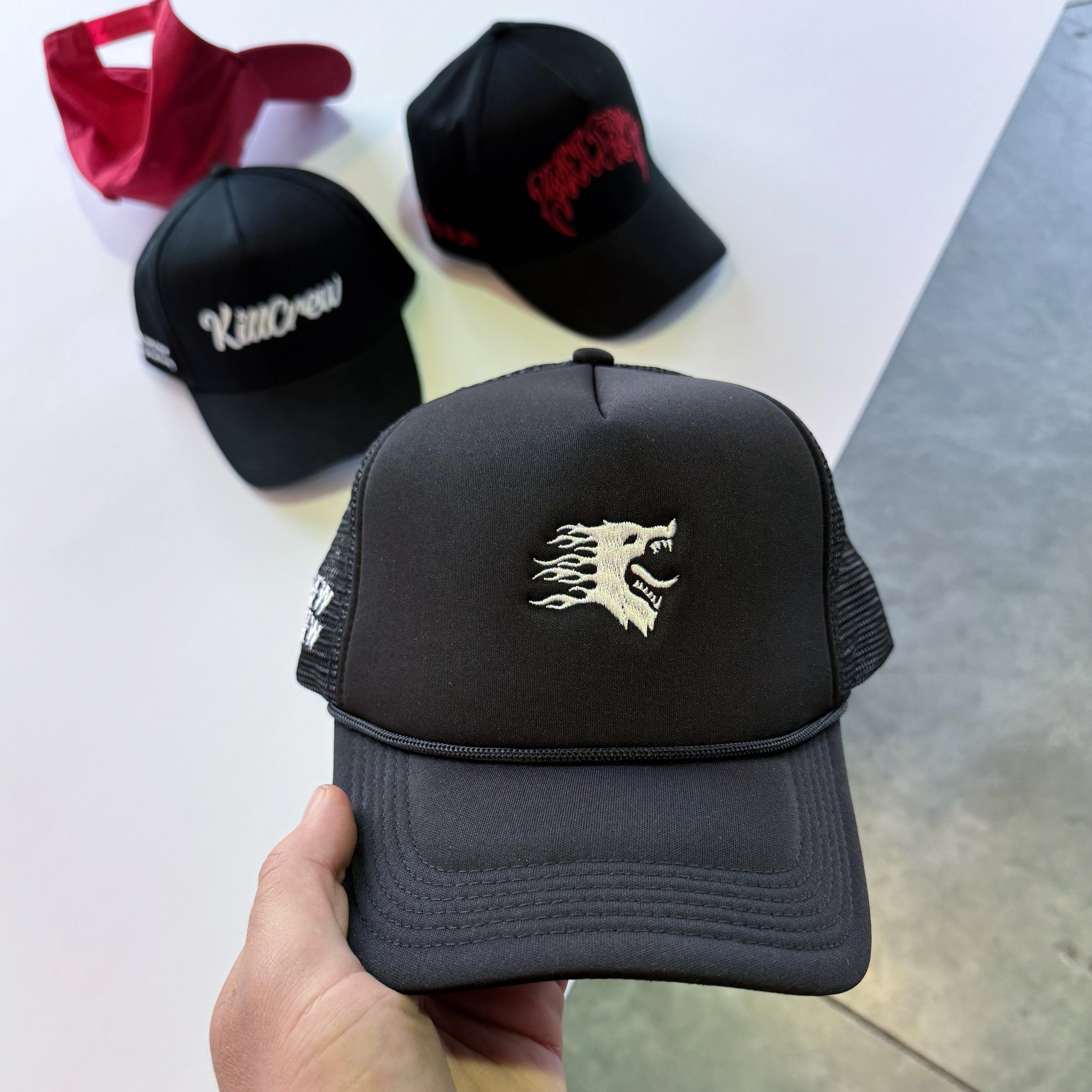 WAR WOLF FOAM TRUCKER HAT - BLACK - Image 2