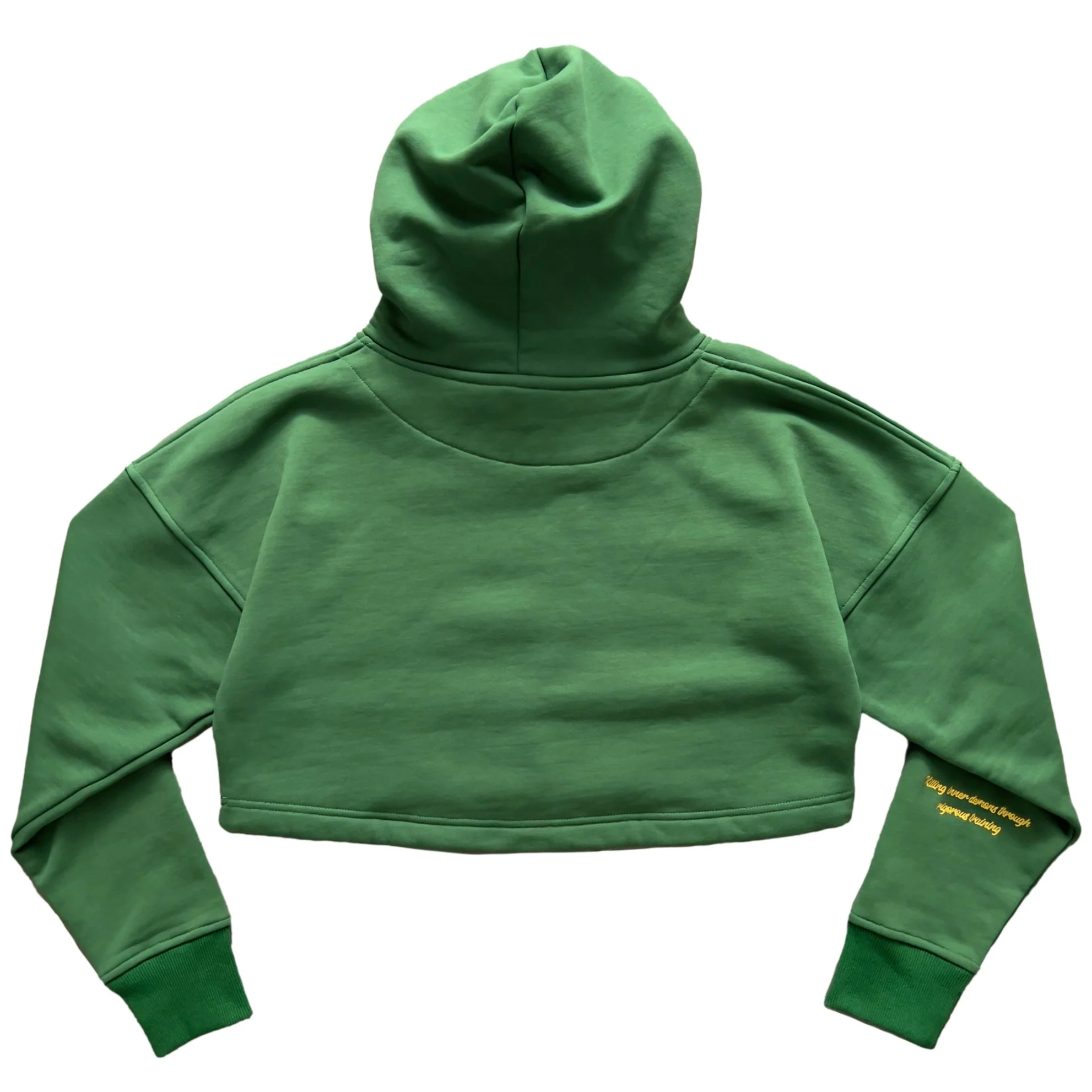 WOLF CROP HOODIE - GREEN - Image 3