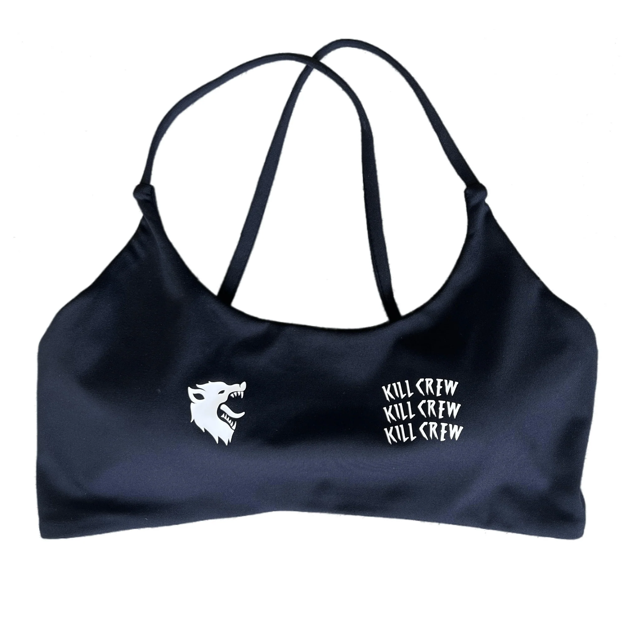 WOLF LOW SUPPORT SPORTS BRA -  BLACK / WHITE - Image 3
