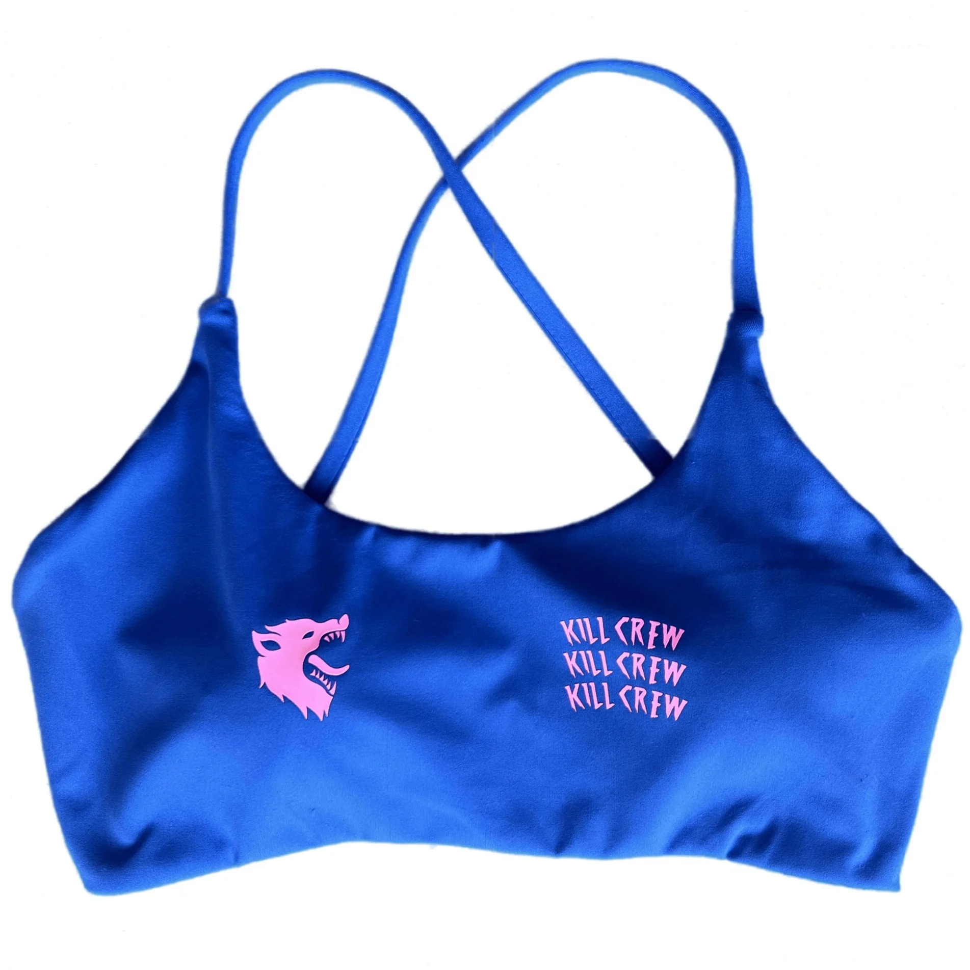 WOLF LOW SUPPORT SPORTS BRA - BLUE / PINK - Image 3
