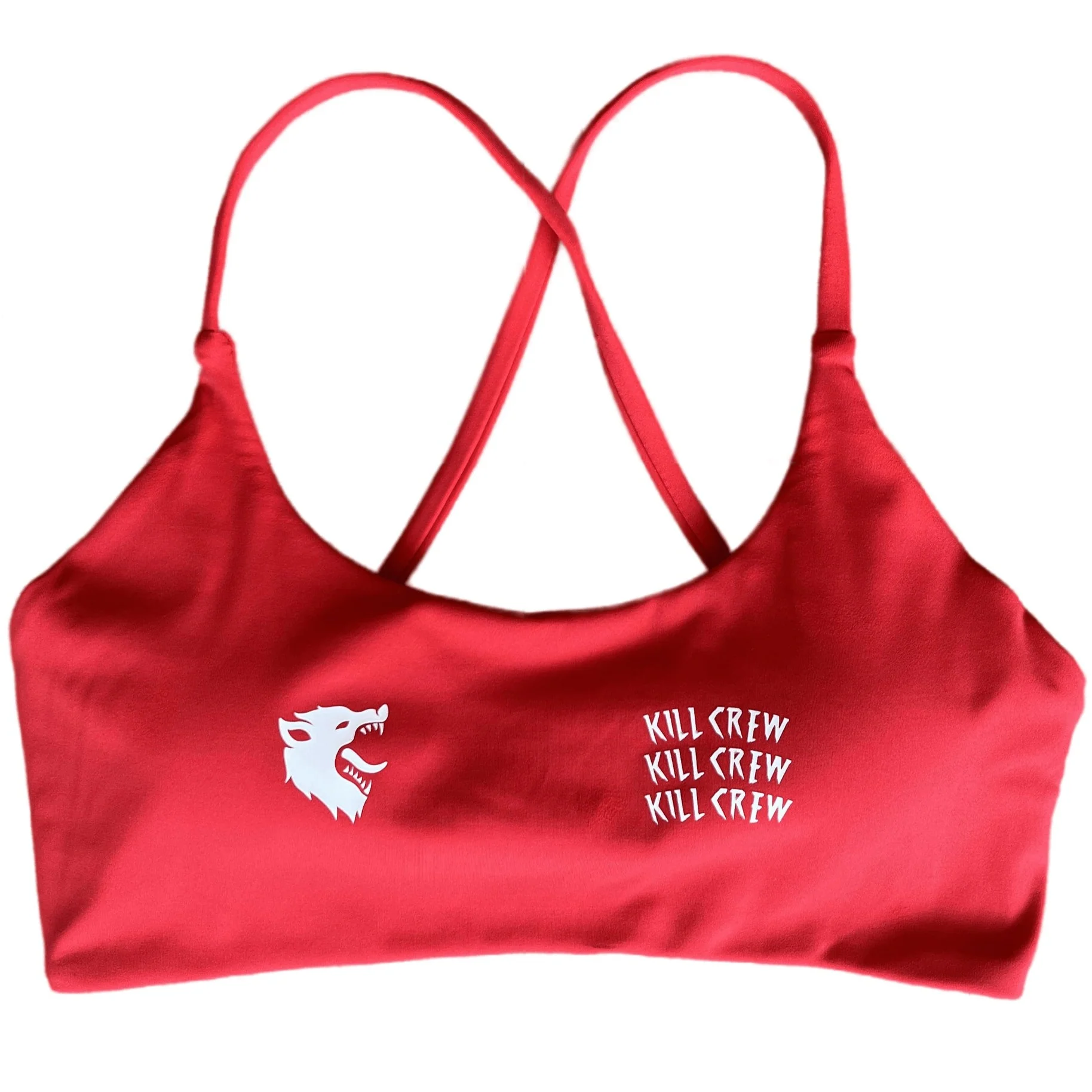 WOLF LOW SUPPORT SPORTS BRA - RED / WHITE - Image 3