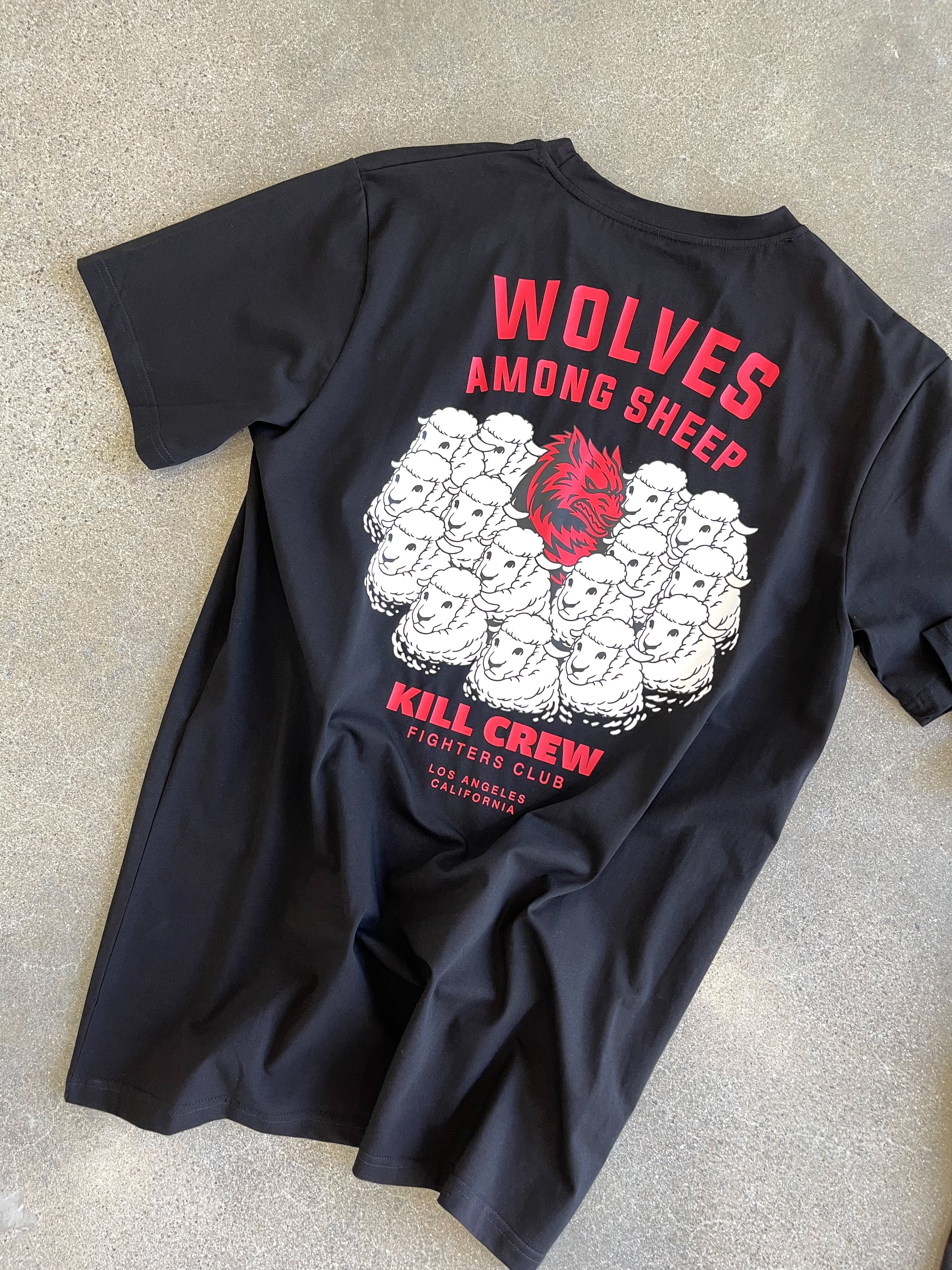 WOLVES AMONG SHEEP T-SHIRT v2 - BLACK - Image 3