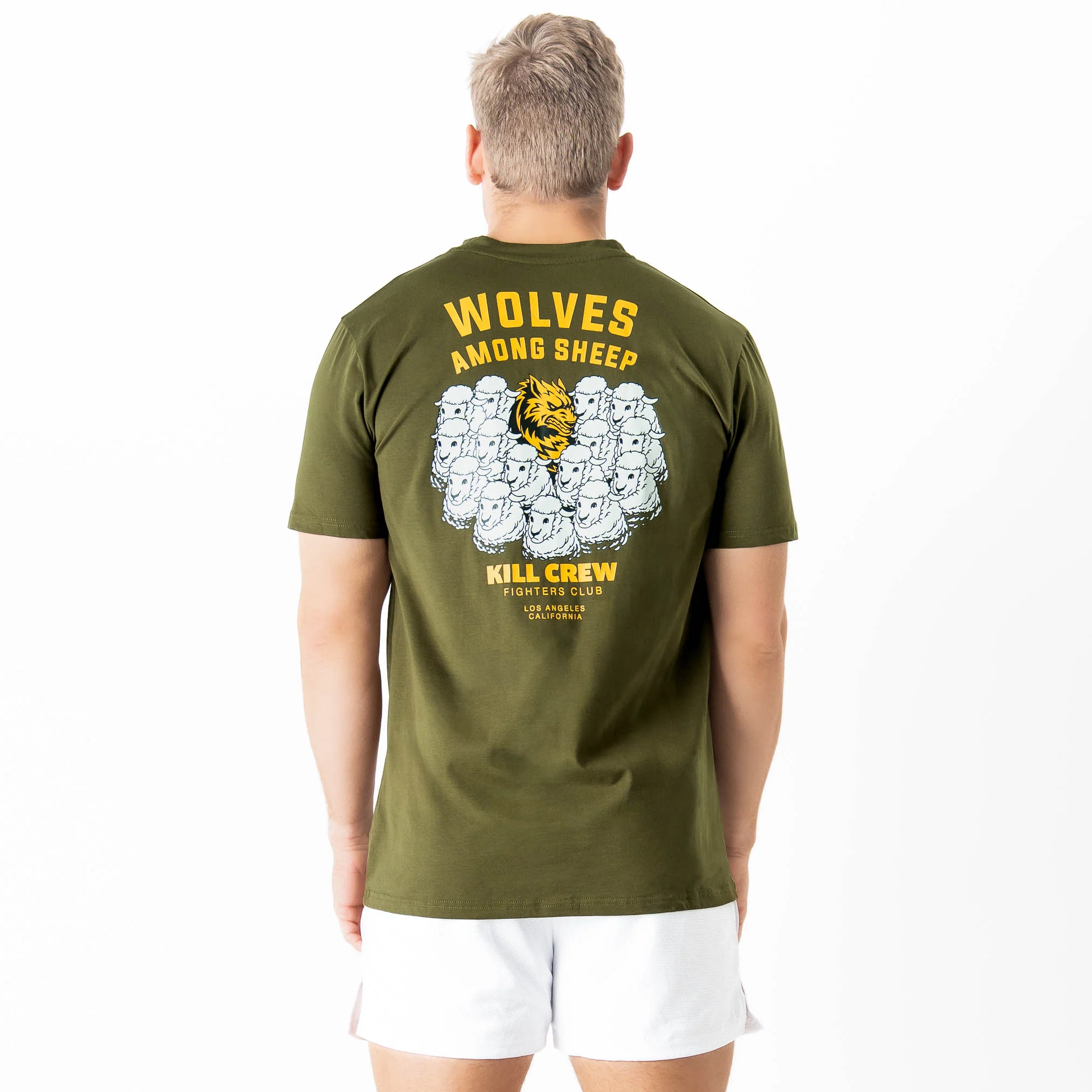WOLVES AMONG SHEEP T-SHIRT v2 - OLIVE - Image 3