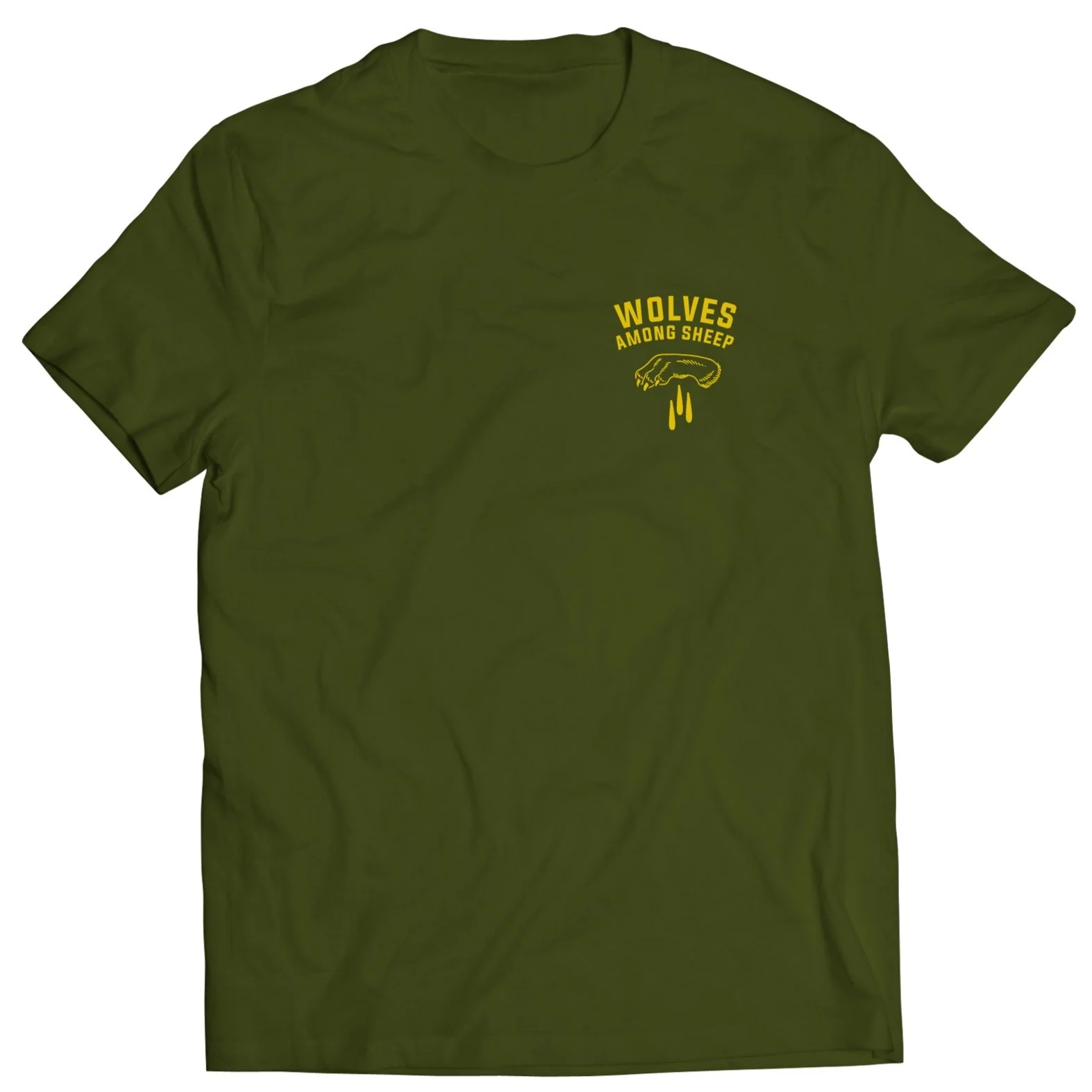 WOLVES AMONG SHEEP T-SHIRT v2 - OLIVE - Image 7