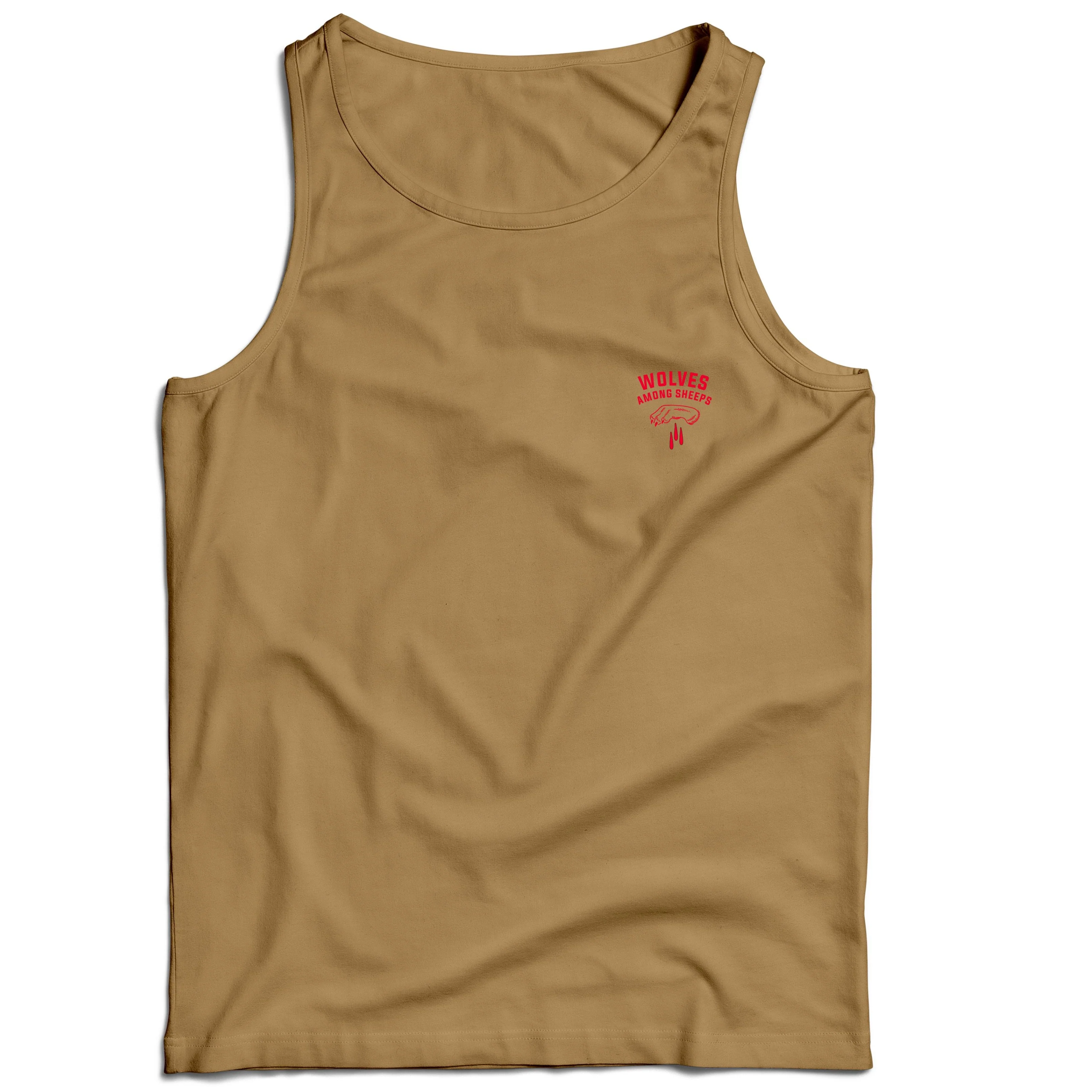 WOLVES AMONG SHEEP TANK TOP - SAND - Image 2