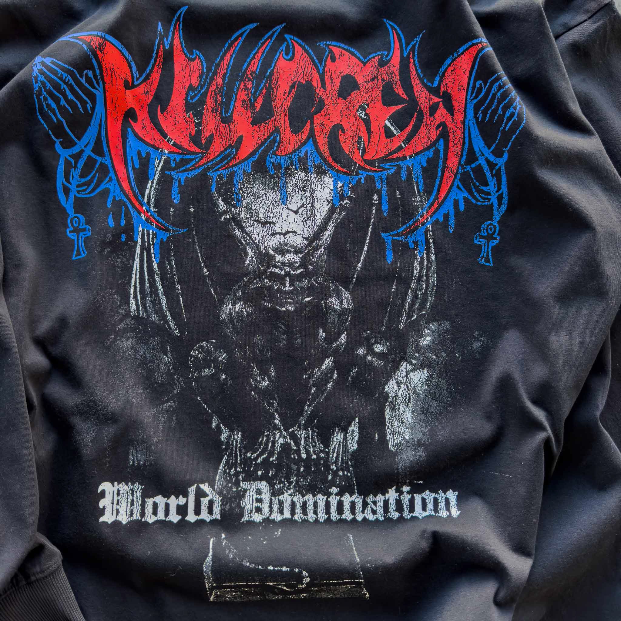 OVERSIZED LUX WORLD DOMINATION HOODIE - BLACK - Image 4